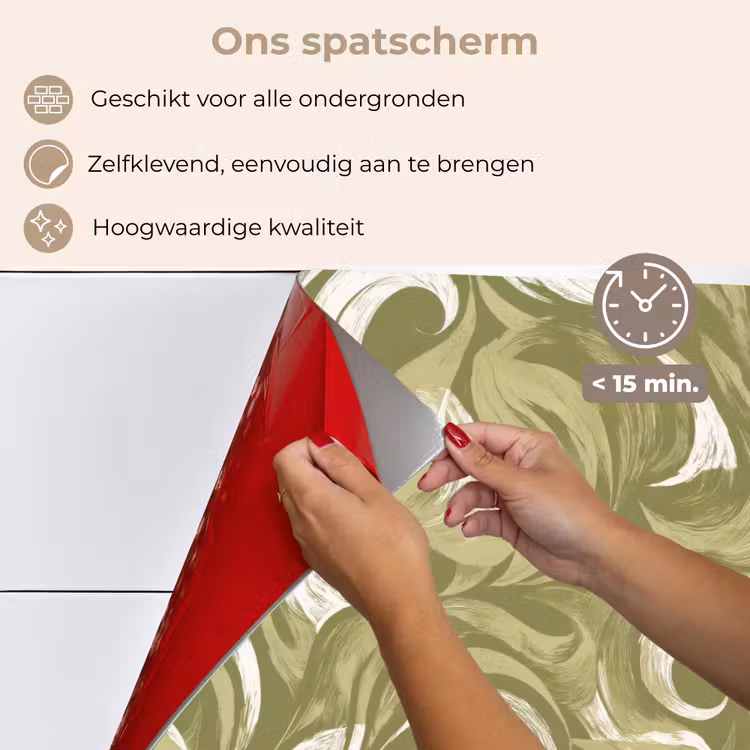 Abstract - Textuur - Groen keuken achterwand spatscherm klein 900 -spatscherm_NL