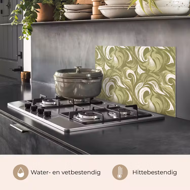 Abstract - Textuur - Groen keuken achterwand spatscherm klein 900 -usp_NL