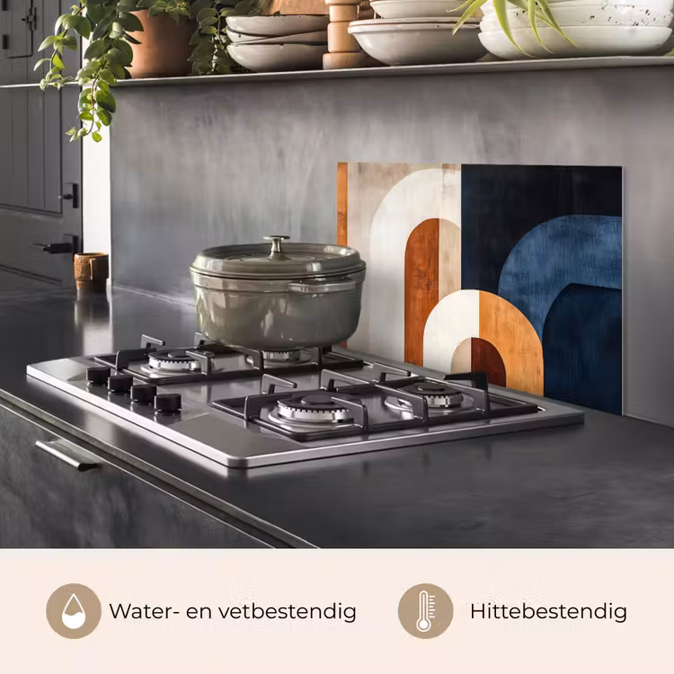 Abstract - Vormen - Donkerblauw keuken achterwand spatscherm klein -usp_NL
