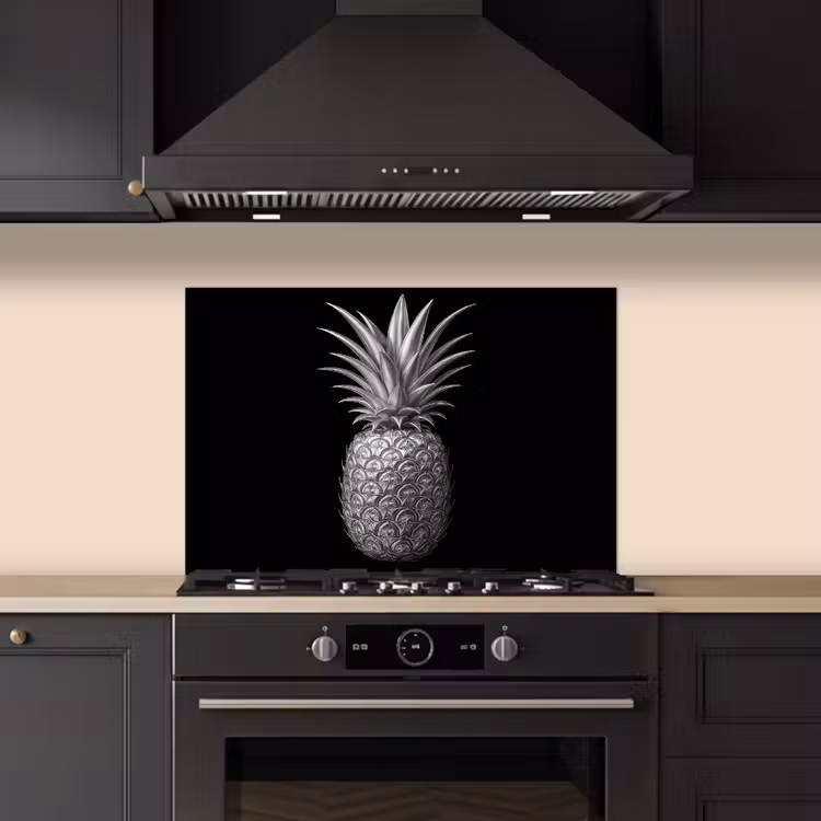 Ananas - Gedetailleerd - Bladeren keuken achterwand spatscherm klein -sfeer1