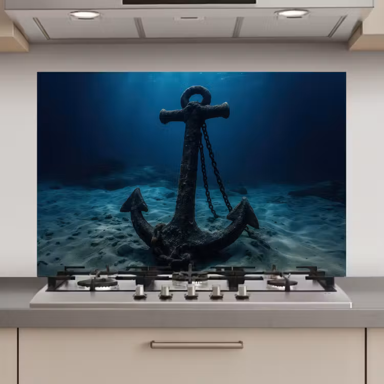 Anker - Ijzer - Zeebodem - Zand keuken achterwand spatscherm klein -3d_website