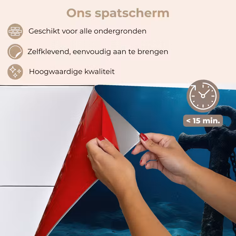 Anker - Ijzer - Zeebodem - Zand keuken achterwand spatscherm klein -spatscherm_NL