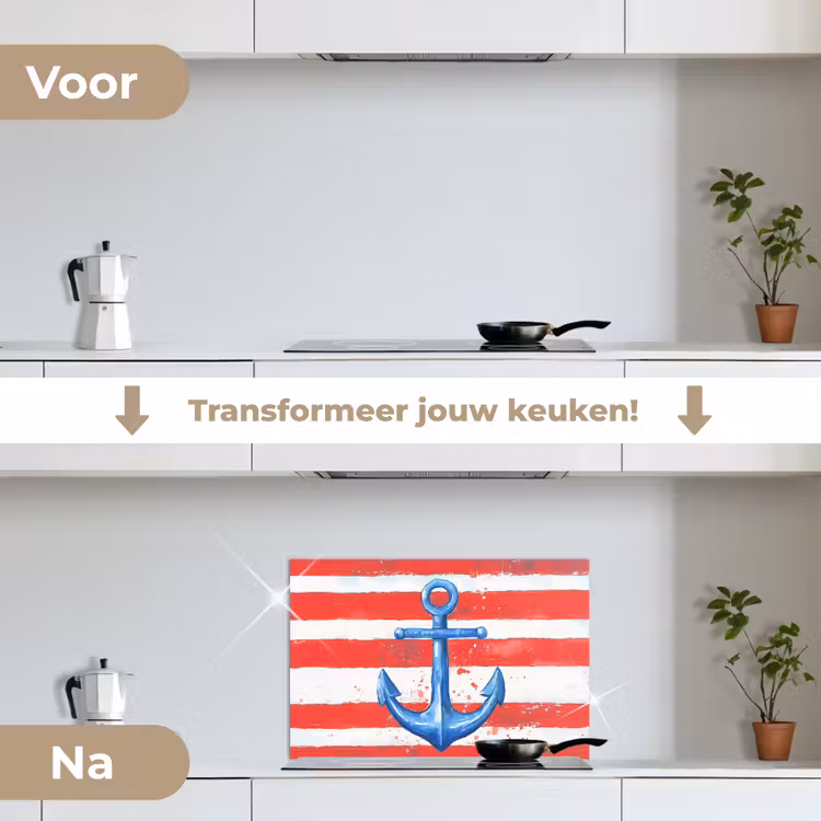 Anker - Verfspatten - Rood - Blauw keuken achterwand spatscherm klein -voor_na_NL