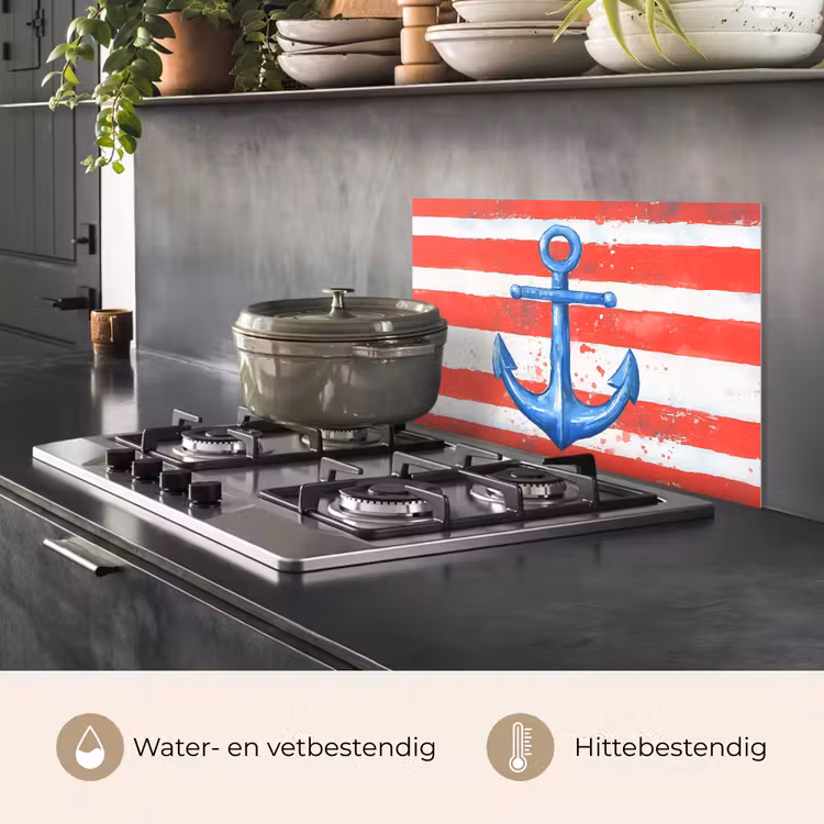 Anker - Verfspatten - Rood - Blauw keuken achterwand spatscherm klein -usp_NL