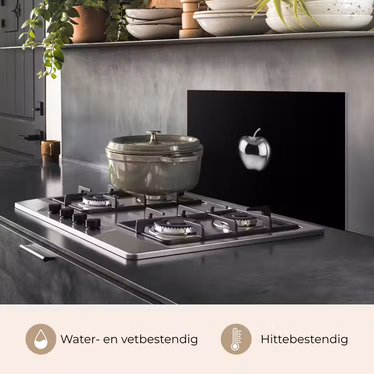 Appel - Metallic - Symmetrisch keuken achterwand spatscherm klein -usp_NL