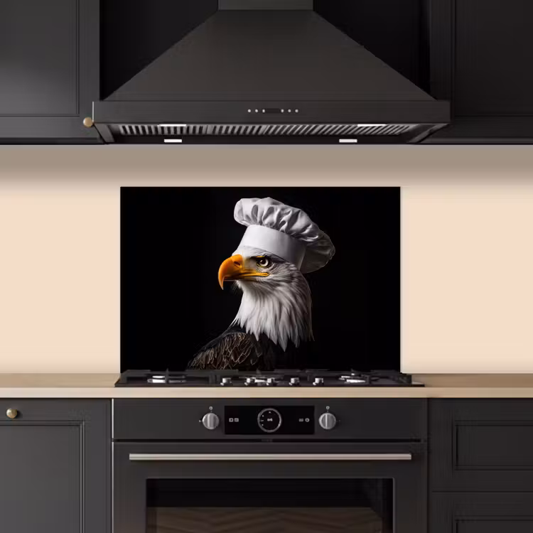 Arend -Amerika - Koksmuts - Vogel - Stoer keuken achterwand spatscherm klein -sfeer1
