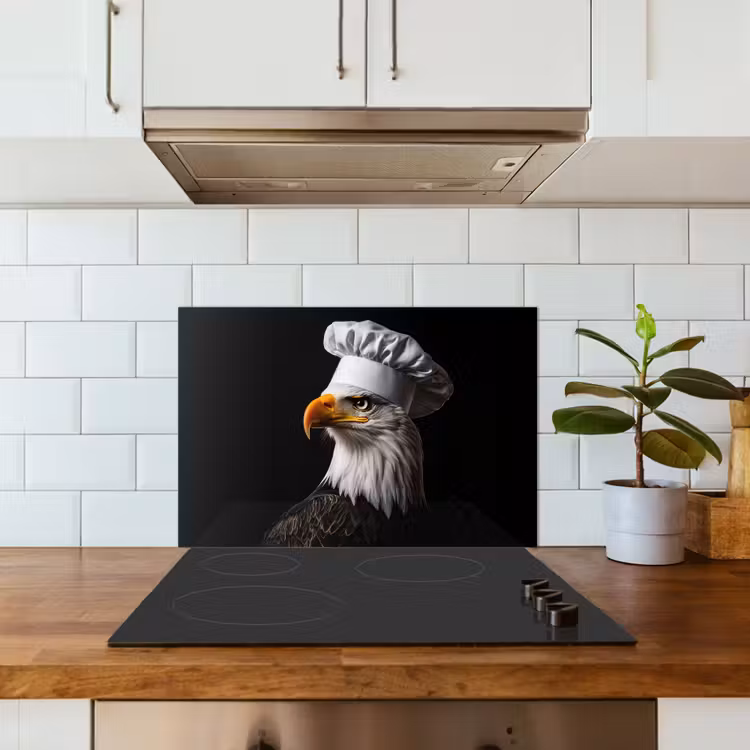 Arend -Amerika - Koksmuts - Vogel - Stoer keuken achterwand spatscherm klein -sfeer2