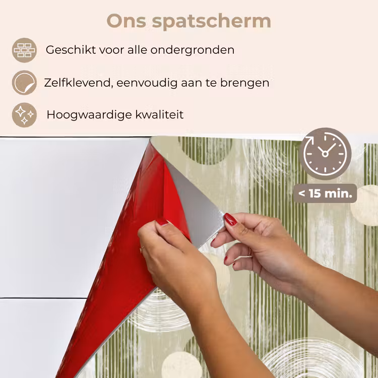 Artistiek - Modern - Groen keuken achterwand spatscherm klein 900 -spatscherm_NL