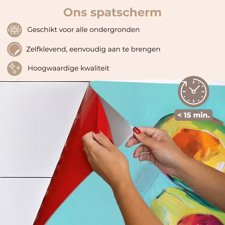 Avocado - Groen - Pit - Schaduw keuken achterwand spatscherm klein -spatscherm_NL