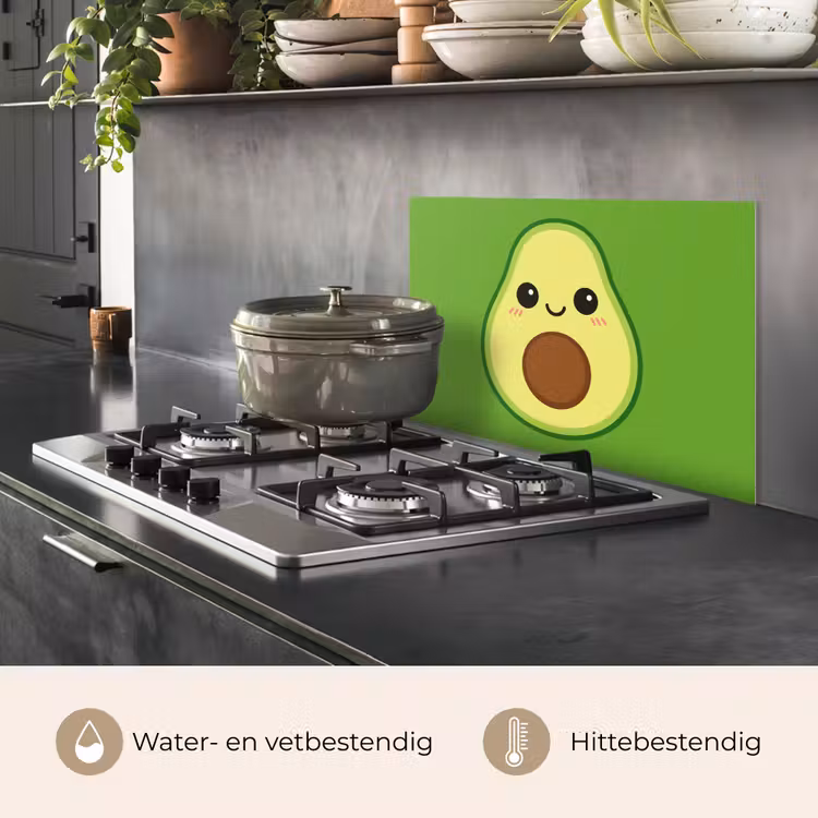 Avocado - Groen - Speels keuken achterwand spatscherm klein -usp_NL