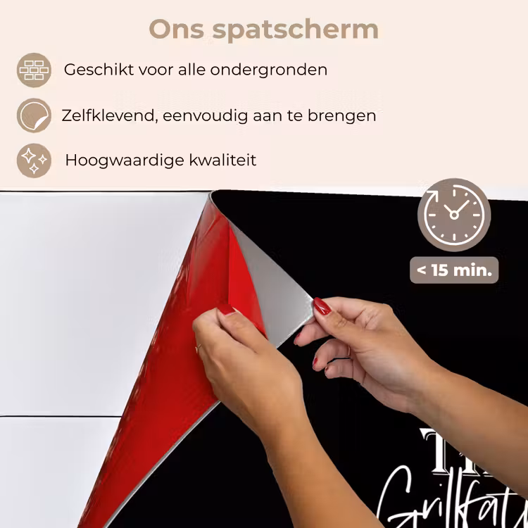 Barbecue - BBQ - Grill - Koken - The Grillfather - Tekst - Spreuken keuken achterwand spatscherm klein -spatscherm_NL