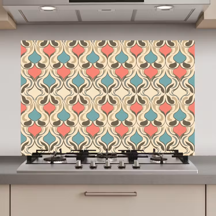 Barok - Retro - Kleurrijk keuken achterwand spatscherm klein 900 -3d_website