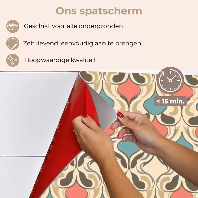 Barok - Retro - Kleurrijk keuken achterwand spatscherm klein 900 -spatscherm_NL
