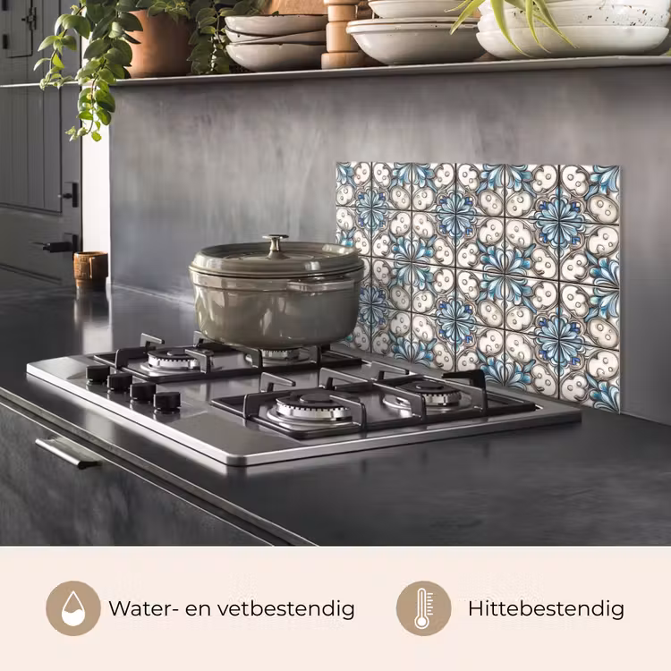 Barok - Tegel - Kleurrijk keuken achterwand spatscherm klein 900 -usp_NL