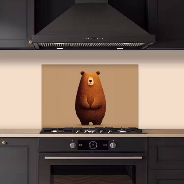 Beer - Minimalistisch - Bruin keuken achterwand spatscherm klein -sfeer1