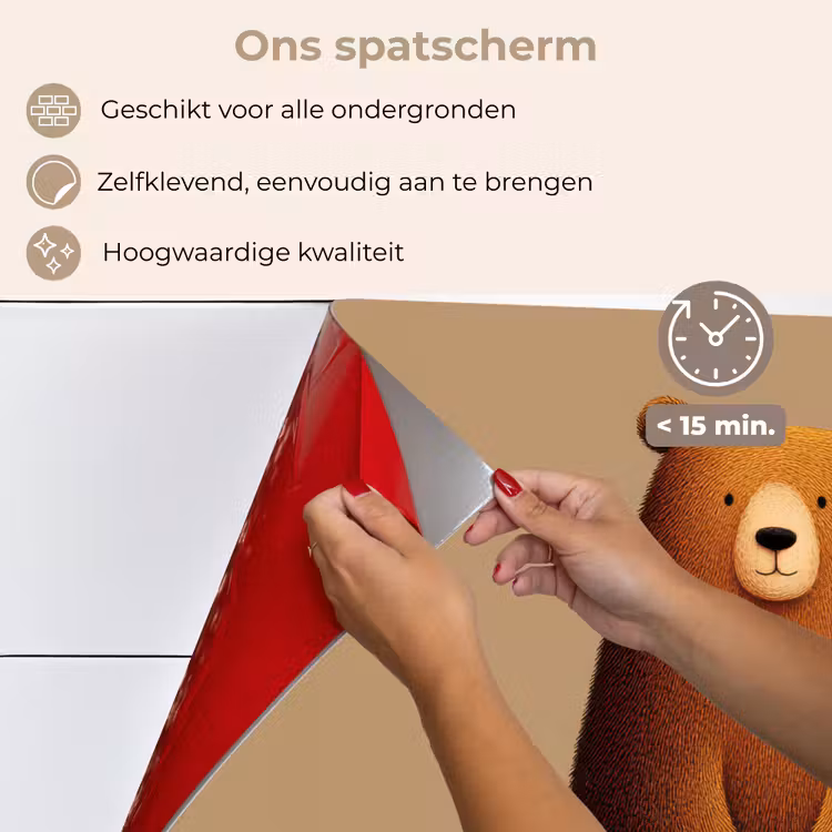 Beer - Minimalistisch - Bruin keuken achterwand spatscherm klein -spatscherm_NL