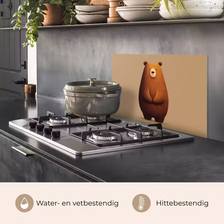 Beer - Minimalistisch - Bruin keuken achterwand spatscherm klein -usp_NL