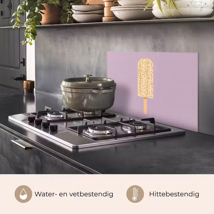 Beige - Ijsje - Spikkels keuken achterwand spatscherm klein -usp_NL