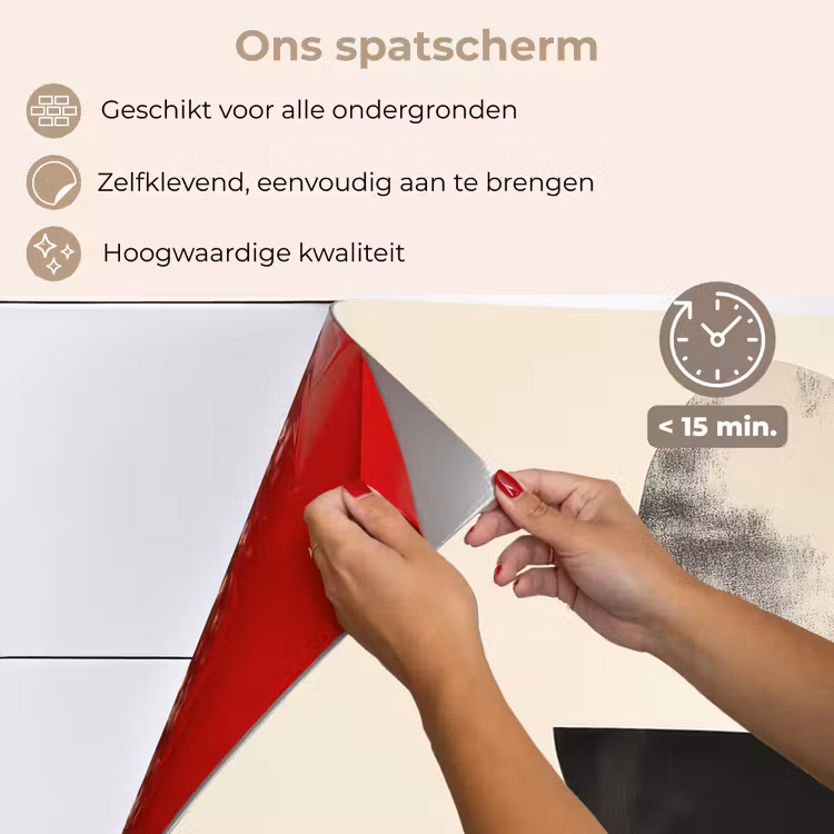 Beige - Japandi - Wabi sabi keuken achterwand spatscherm klein -spatscherm_NL