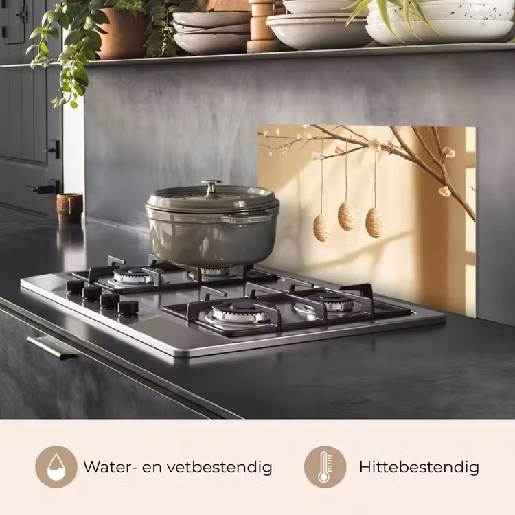 Beige - Paastak - Eieren keuken achterwand spatscherm klein -usp_NL