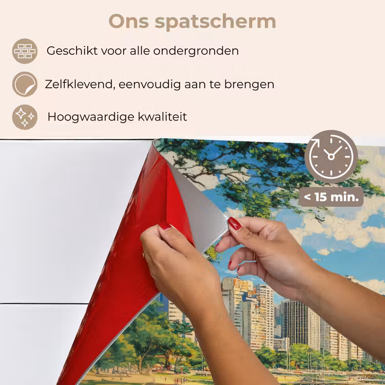 Berg - Skyline - Strand - Water keuken achterwand spatscherm klein -spatscherm_NL