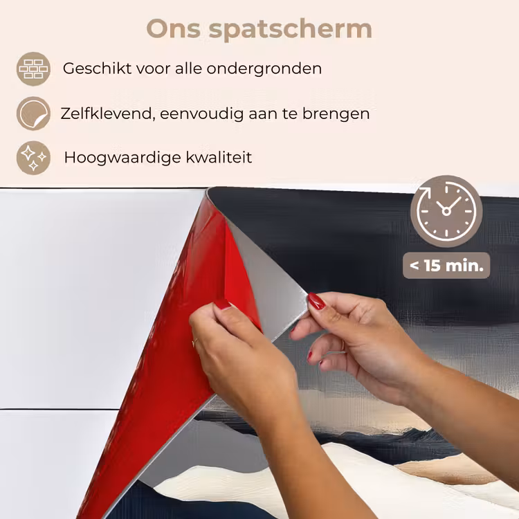 Bergen - Donkerblauw - Landschap keuken achterwand spatscherm klein -spatscherm_NL