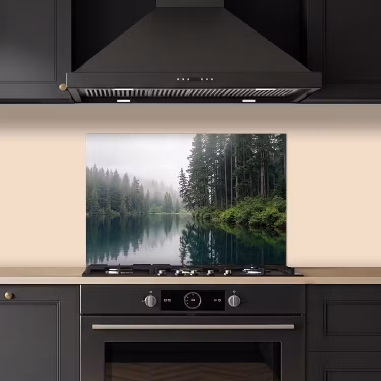 Bergen - Meer - Bos keuken achterwand spatscherm klein -sfeer1