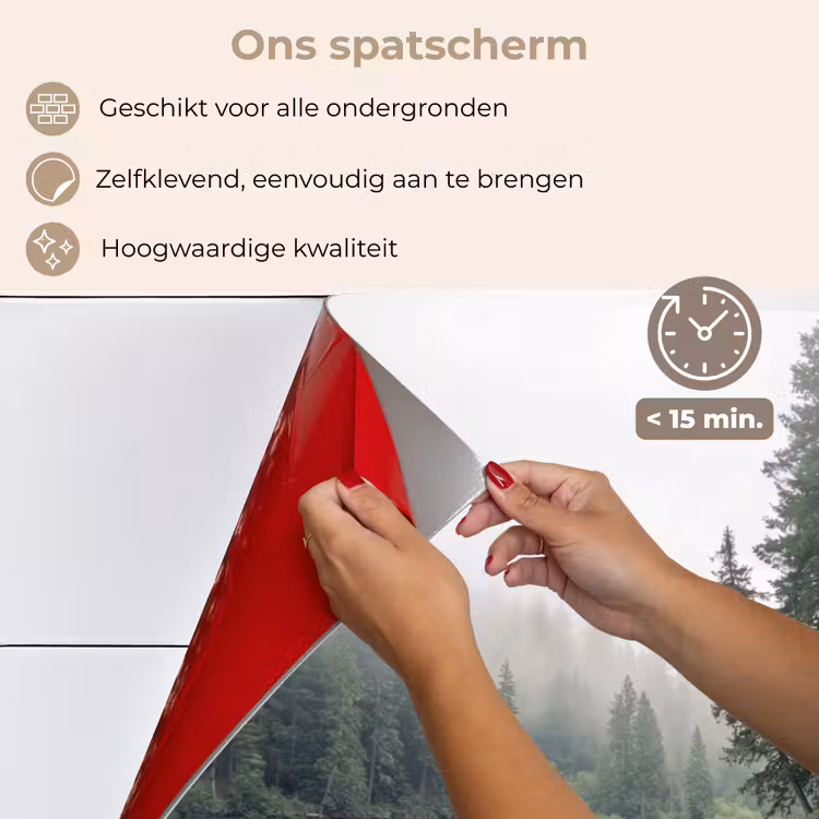 Bergen - Meer - Bos keuken achterwand spatscherm klein -spatscherm_NL