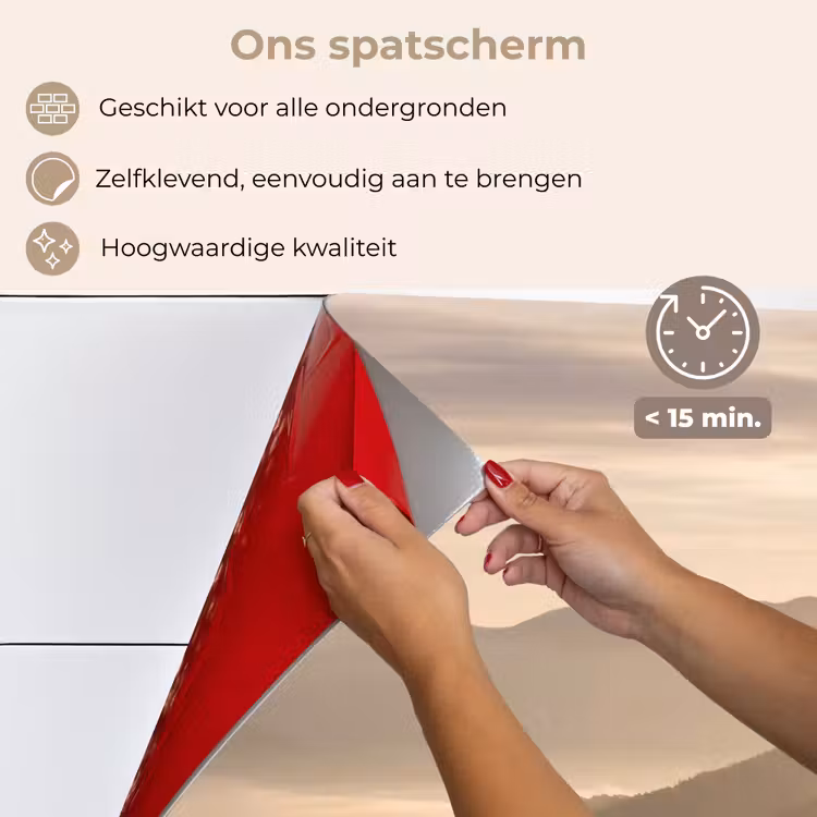 Bergen - Mist - Zonnestralen keuken achterwand spatscherm klein -spatscherm_NL