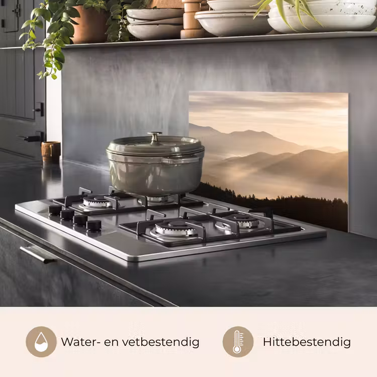 Bergen - Mist - Zonnestralen keuken achterwand spatscherm klein -usp_NL