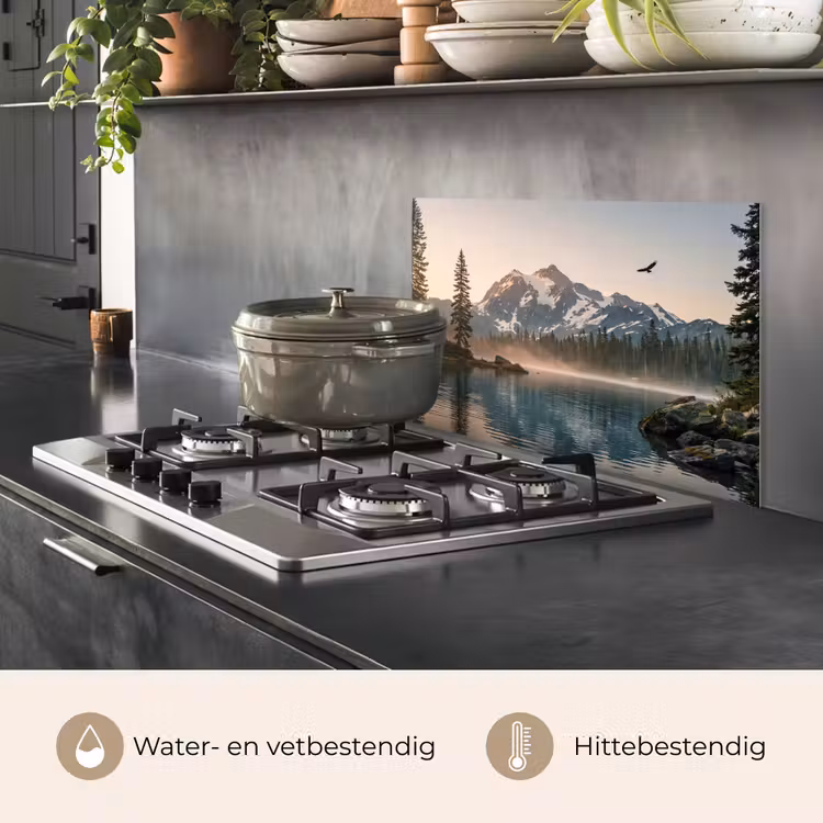 Bergen - Water - Bomen keuken achterwand spatscherm klein -usp_NL