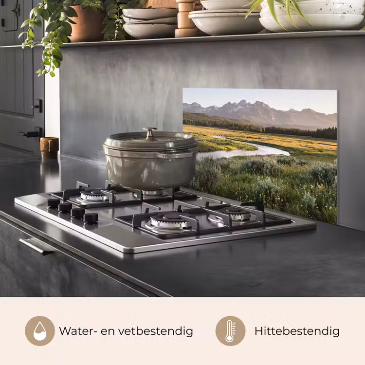 Berglandschap - Rivier - Bos keuken achterwand spatscherm klein -usp_NL