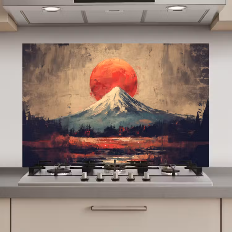 Bergtop - Sneeuw - Zon keuken achterwand spatscherm klein -3d_website
