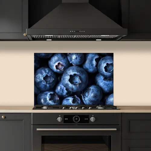 Bessen - Blauw - Fruit keuken achterwand spatscherm klein -sfeer1