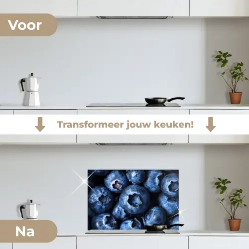 Bessen - Blauw - Fruit keuken achterwand spatscherm klein -voor_na_NL