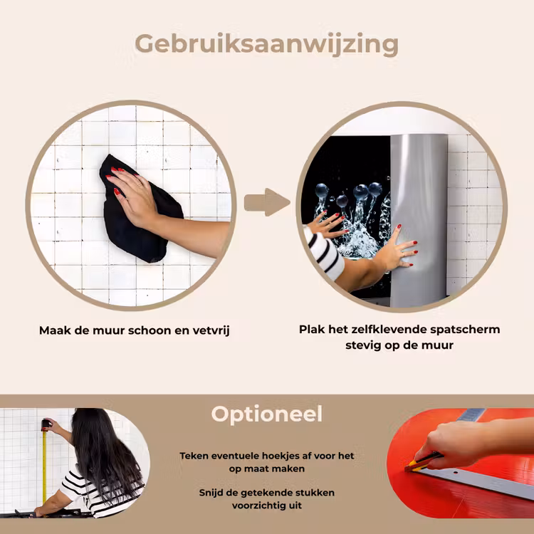 Bessen - Water - Zwart - Fruit - Framboos keuken achterwand spatscherm klein -gebruiksaanwijzing_NL