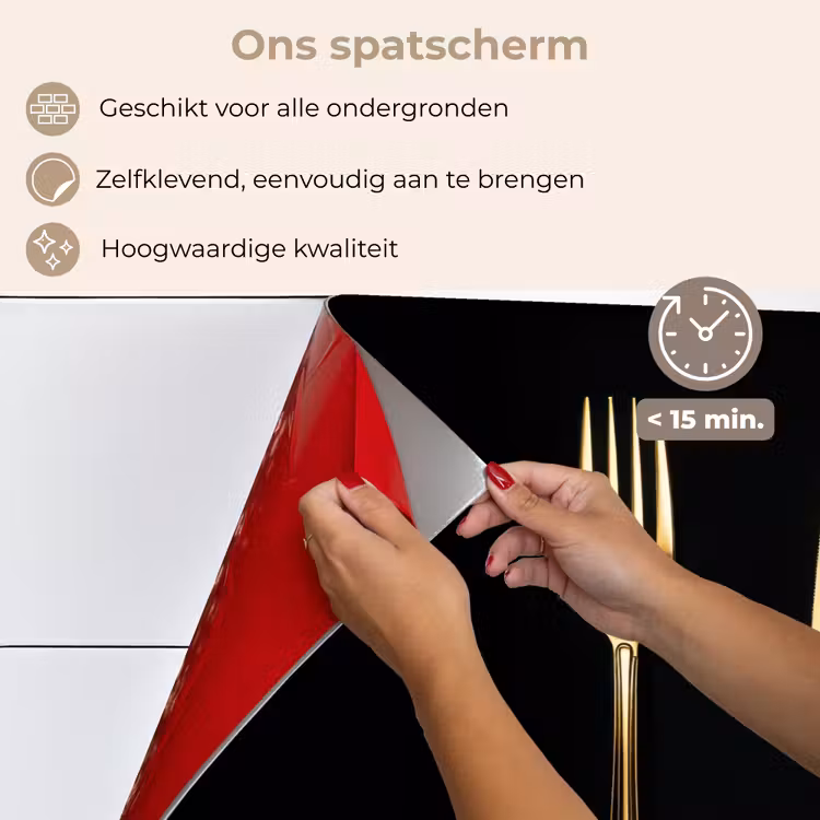 Bestek - Goud - Mes - Vork keuken achterwand spatscherm klein -spatscherm_NL