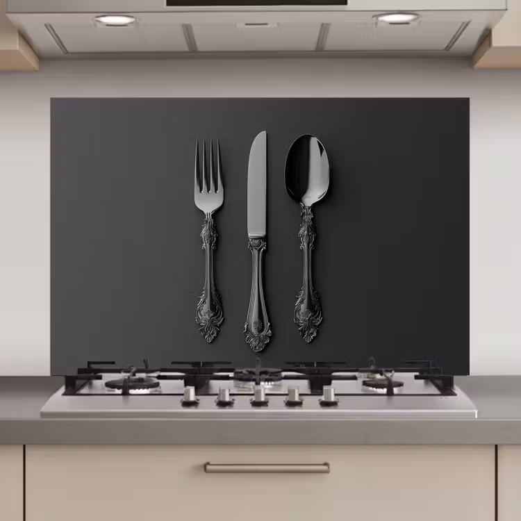 Bestek - Zwart keuken achterwand spatscherm klein -3d_website