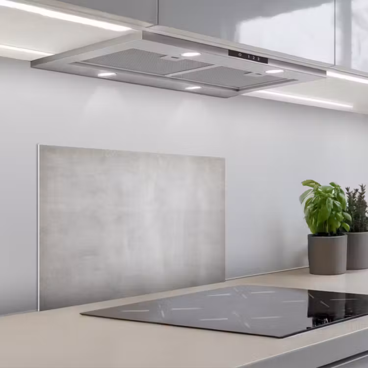 Beton - Grijs - Cement - Industrieel - Structuur keuken achterwand spatscherm klein -3d_schuin