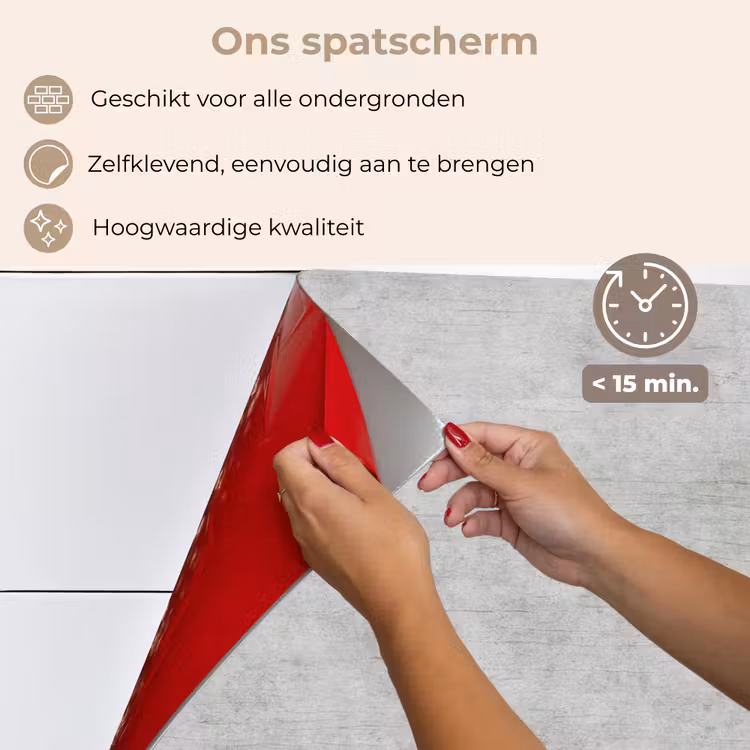 Beton - Grijs - Industrieel - Patroon keuken achterwand spatscherm klein 900 -spatscherm_NL