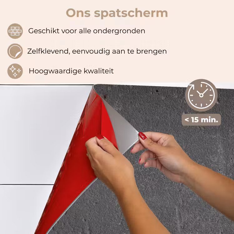 Beton - Grijs - Lijn - Vormen keuken achterwand spatscherm klein -spatscherm_NL