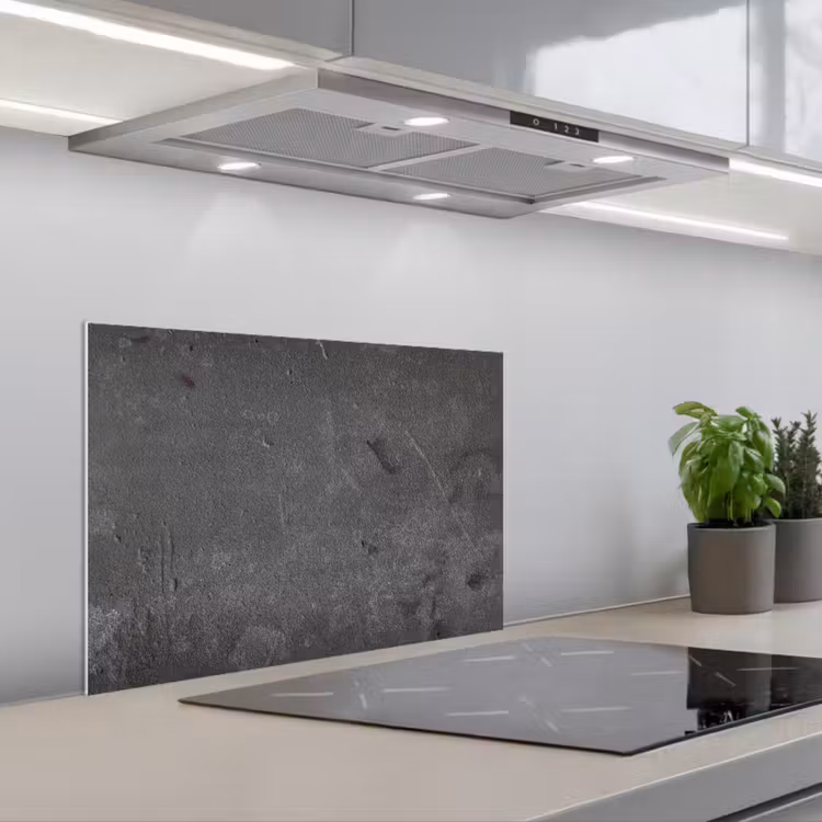 Beton - Grijs - Lijn - Vormen keuken achterwand spatscherm klein -3d_schuin