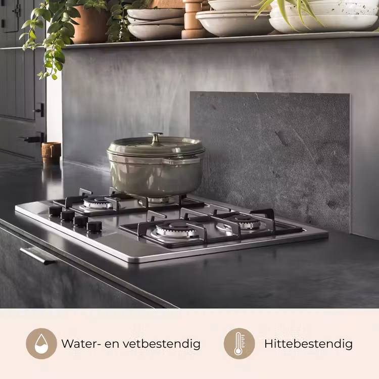 Beton - Grijs - Lijn - Vormen keuken achterwand spatscherm klein -usp_NL