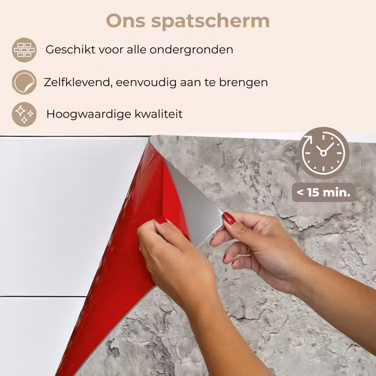 Beton - Grijs - Muur keuken achterwand spatscherm klein 900 -spatscherm_NL