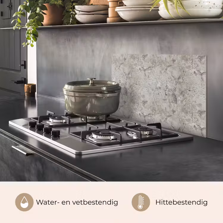 Beton - Grijs - Muur keuken achterwand spatscherm klein 900 -usp_NL