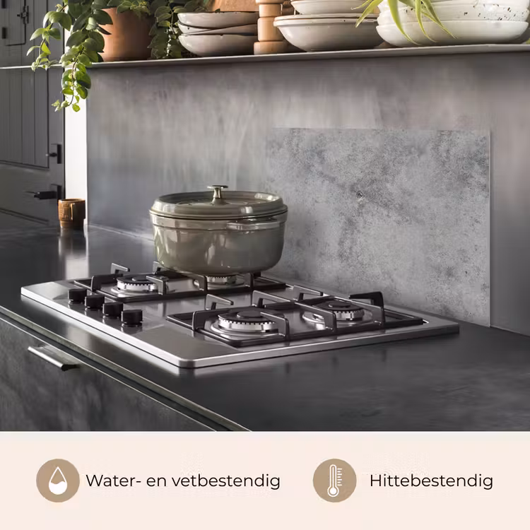 Beton - Grijs - Patronen keuken achterwand spatscherm klein 900 -usp_NL
