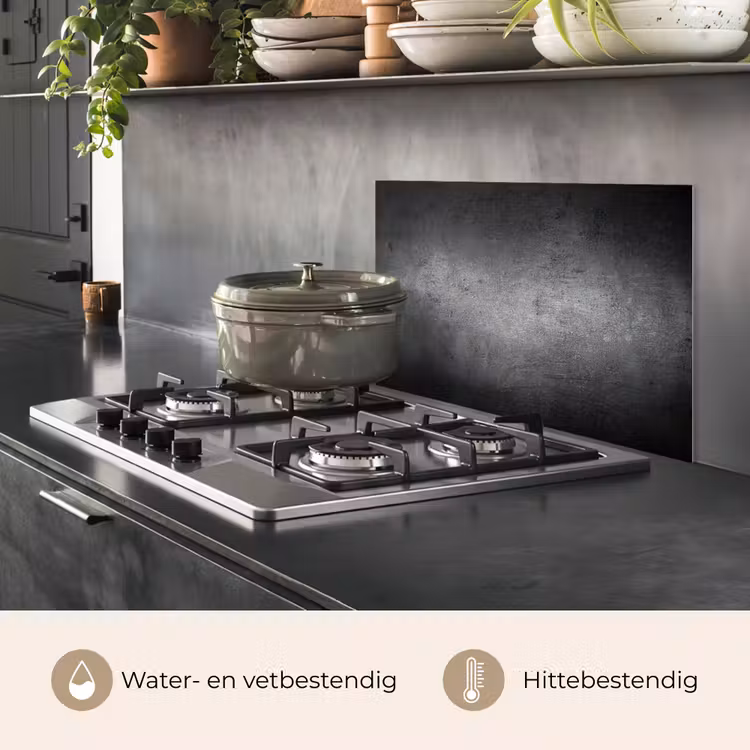 Beton - Grijs - Retro - Cement - Textuur keuken achterwand spatscherm klein -usp_NL
