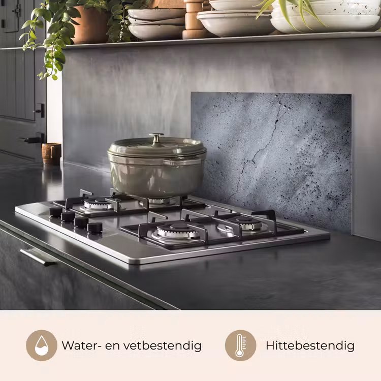 Beton - Grijs - Scheur keuken achterwand spatscherm klein -usp_NL