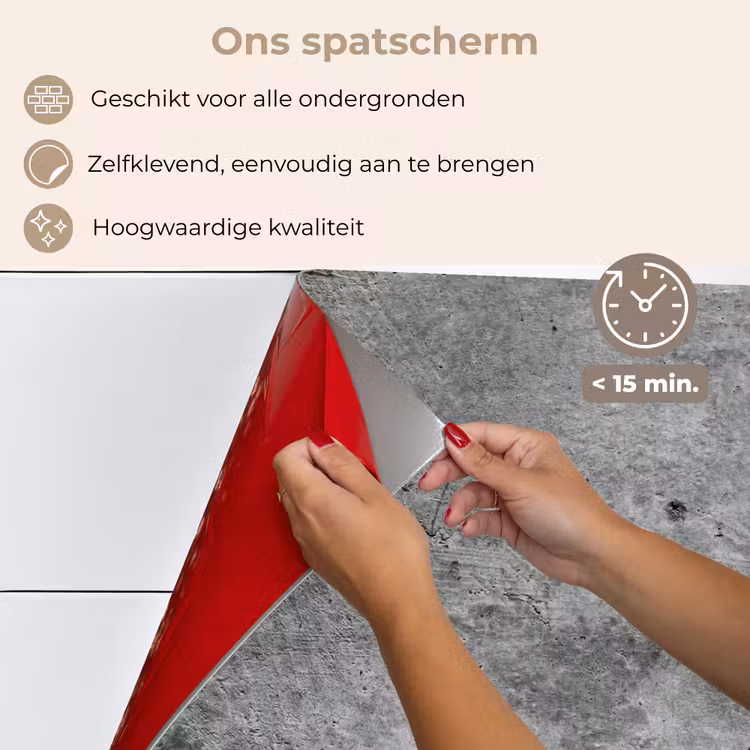 Beton - Leisteen - Grijs -Betonstructuur keuken achterwand spatscherm klein -spatscherm_NL