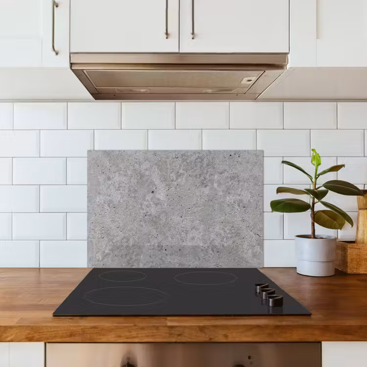 Beton - Leisteen - Grijs - Betonstructuur keuken achterwand spatscherm klein -sfeer2